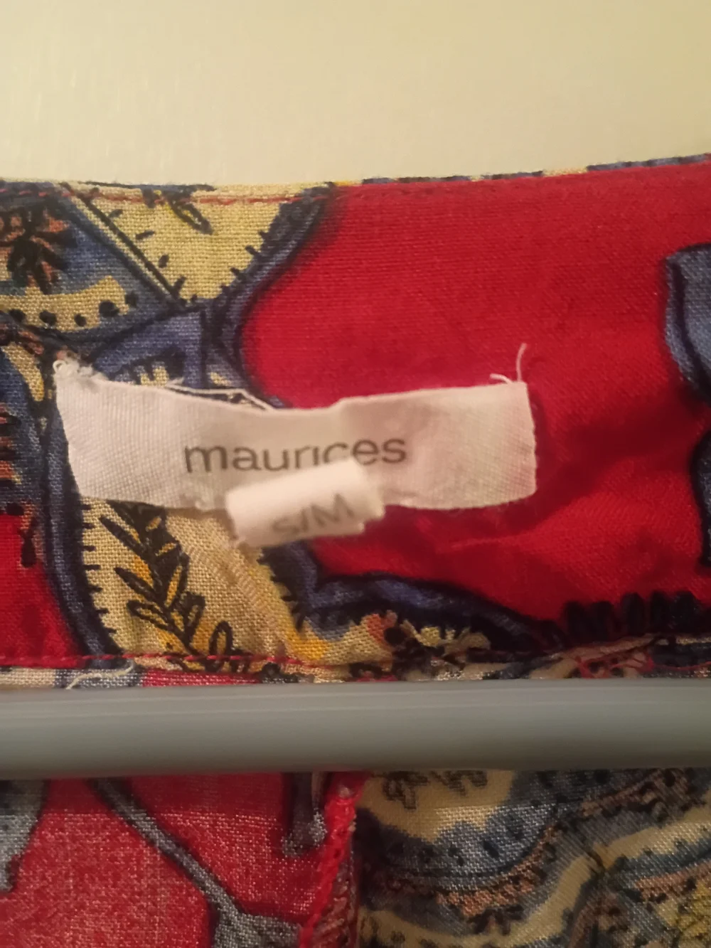 Maurices Red Floral Open-Front Cardigan with Yellow & Black Accents